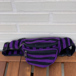 Riñonera rayada con protección electromagnética magnética